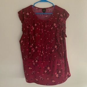 Worthington Flowery Pink Blouse